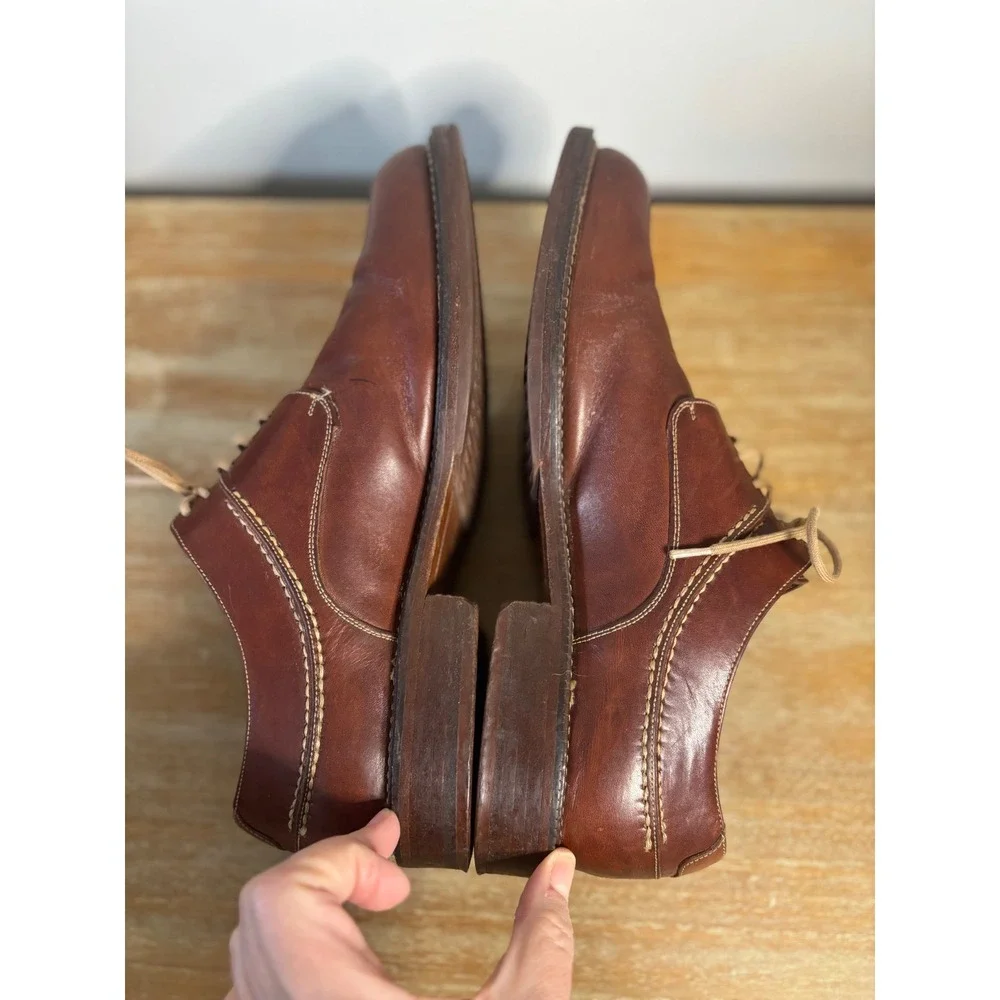 Cole Haan Country Mens Brown Leather‎ Derby Shoes Oxfords Contrast Stitch 9.5 D